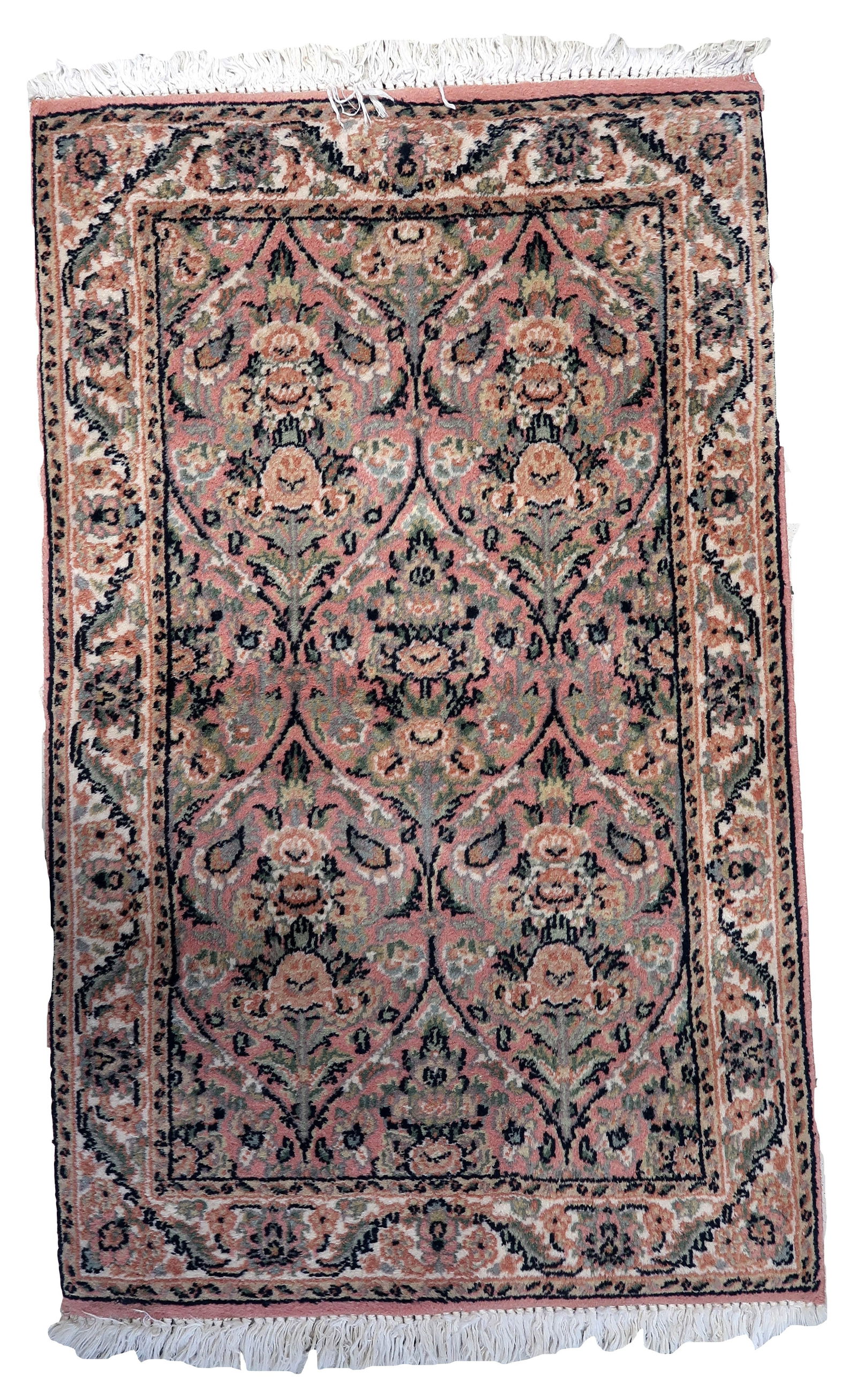Handmade vintage Persian Kerman rug 2' x 3.1' (61cm x 97cm) 1950s -1C1067 (1 of 10)
