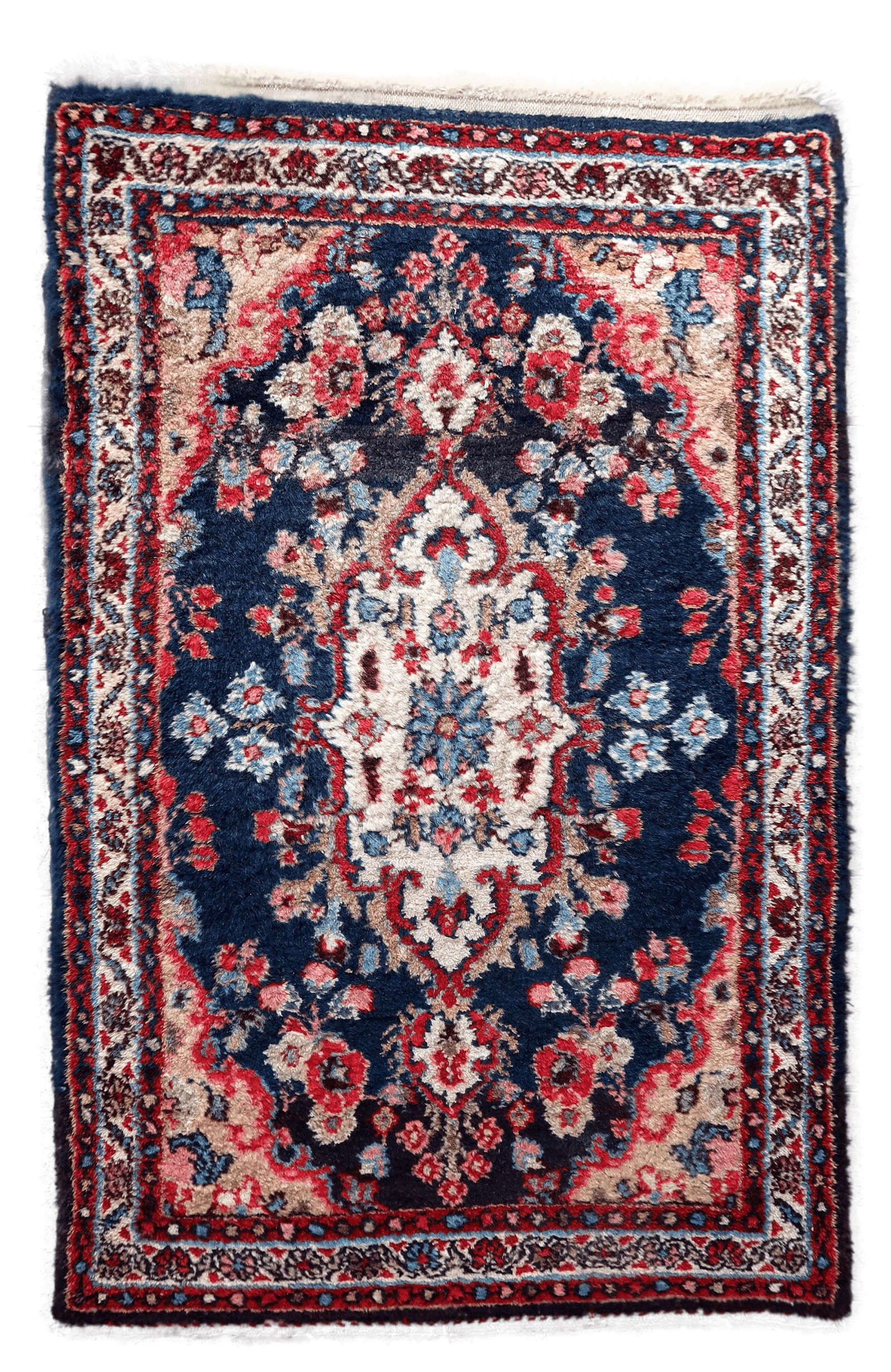 Handmade Antique Persian Hamadan Rug 2.3' x 3.4' (71cm x 106cm), 1920s (1 of 9)