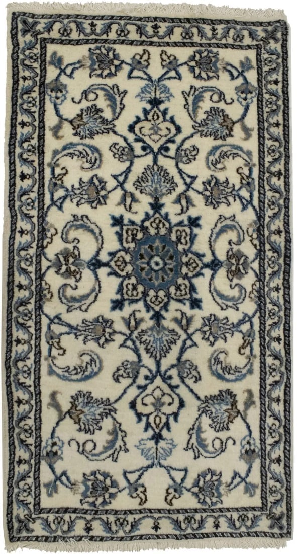 Cream Floral Classic 2'4X4'5 Nain Persian Rug (1 of 10)