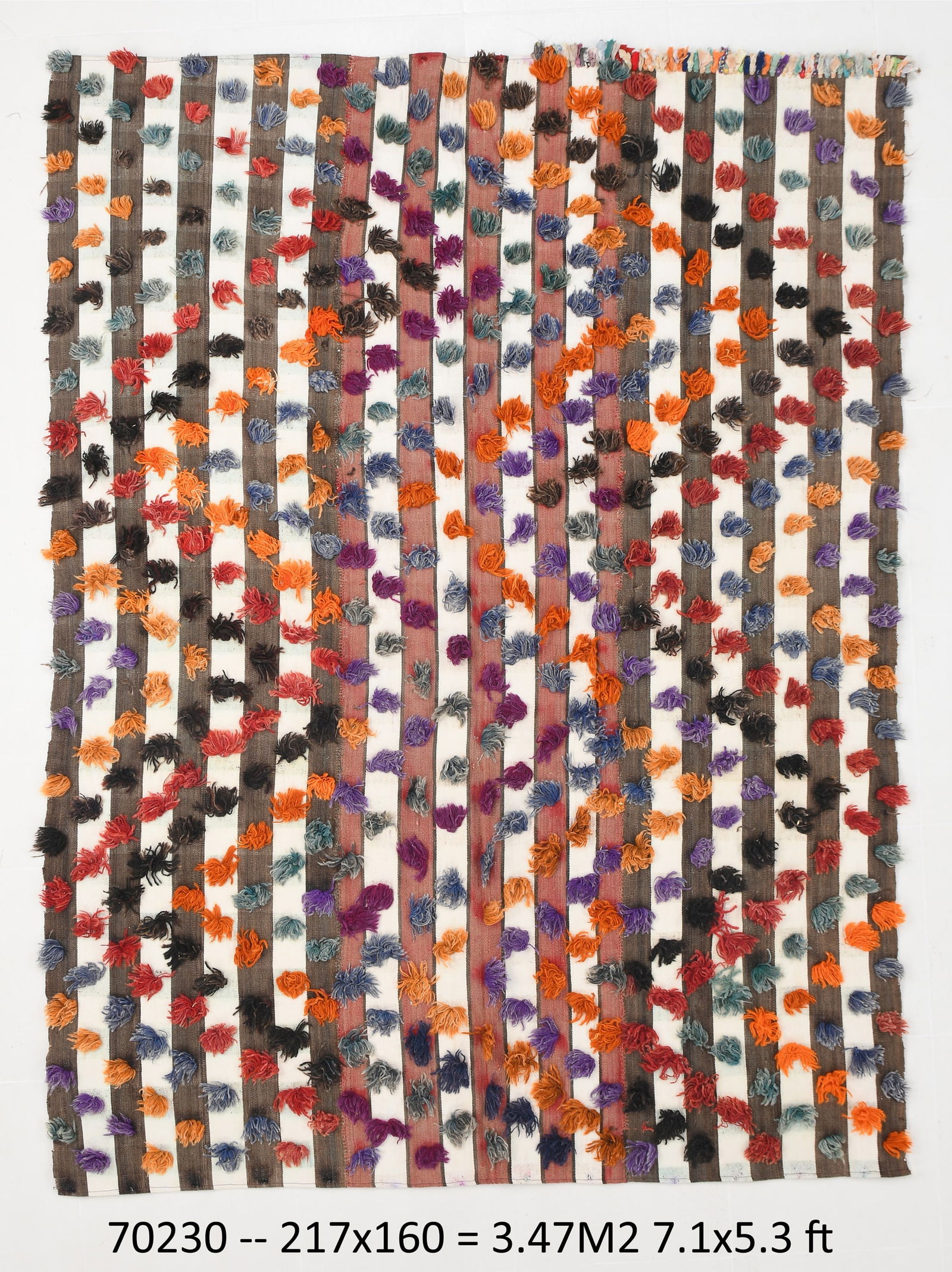 5'2'' x 7'1'' Tulu Filikli Kilim Rug - 70230 (1 of 20)