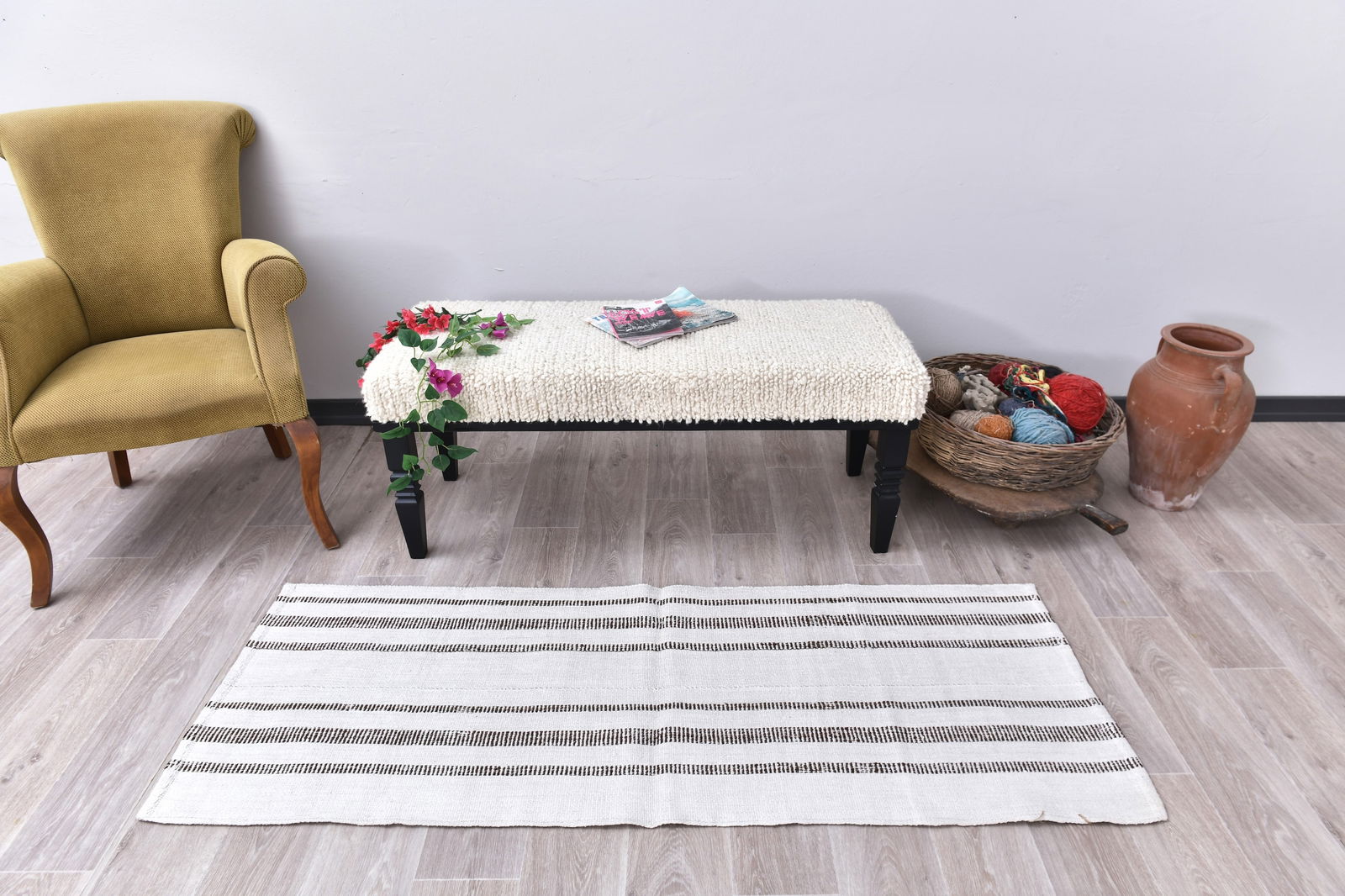 2'1'' x 5'8'' Turkish Vintage Hemp Rug - 243483 (1 of 13)