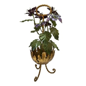 Italian Tole Flower Sculpture