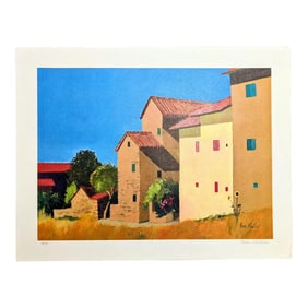 Signed Limited Edition Print of Oil Painting of Italian Countryside