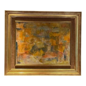 Original Oil and Mixed Media Framed Painting on Canvas by Aligi Sassu