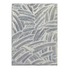 Erin Simon Original Abstract Painting "Current" (In Blue and White) Canvas