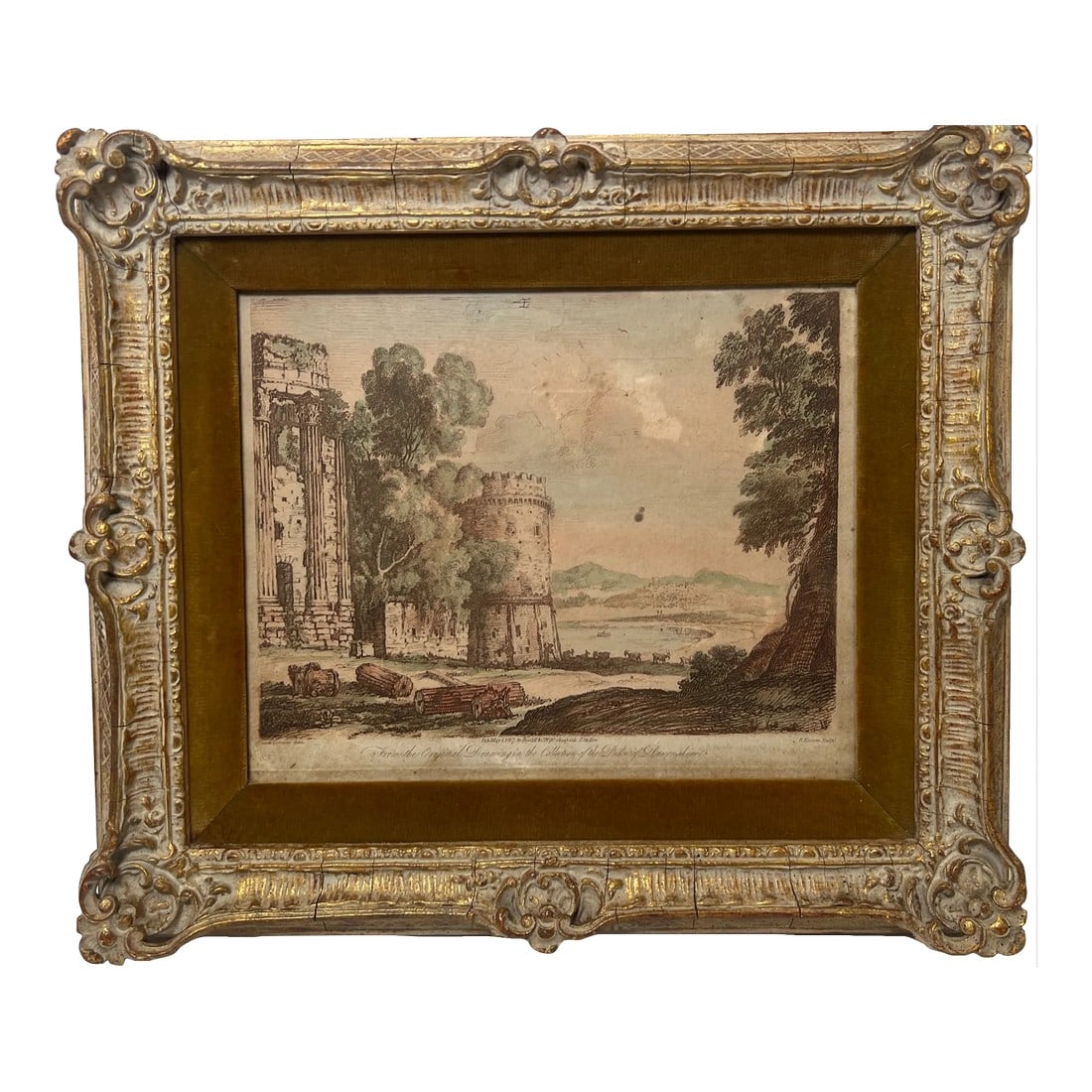 Early 19th Century Hand Colored Engraving, After Claude Lorrain (1 of 8)