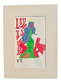 1960s Vintage F. Vogel San Francisco Summer of Love Painting