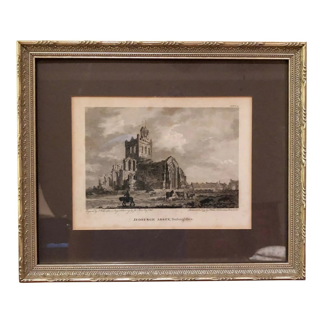 Antique 1797 Engraving of Jedburgh Abbey Scotland (1 of 5)