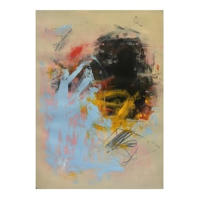 Without the Other Contemporary Original Abstract Painting on Paper