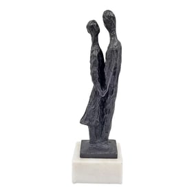 1960s Mari Silvester Andriessen Impressionism Couple Bronze Sculpture