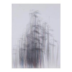 Contemporary Abstract Color Pencil and Graphite on Mylar Painting "Thaw 14" by Jaanika Peerna