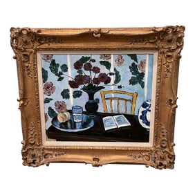 Fauvist Style Canvas Print Entitled "Nature Morte Sur Table"