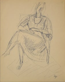 Jennings Tofel Ink on Paper Portrait