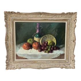 Early 20th Century Still Life Oil Painting Framed