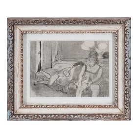 Matted & Framed Degas Print in Small Vintage Frame