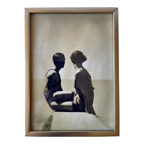 Late 20th Century "The Divers" Sepia Photograph After George Hoyningen-Huene, Framed