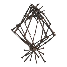1960s Mid Century Iron Brutalist Sculpture