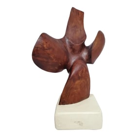1970s William Sildar Carved Wood Sculpture, "Bird"