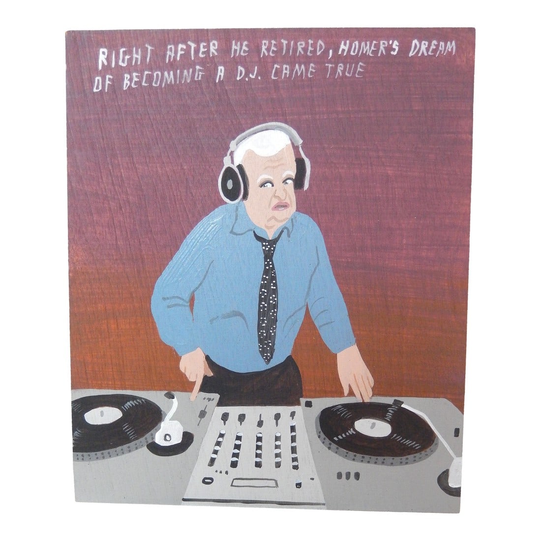 Javier Mayoral Folk Art Original Acrylic Painting: Original folk art painting by Miami artist Javier Mayoral. His paintings are one of a kind, playful and often humorous. Super collectible and addictive ! Condition: Alterations: Original Condition Una