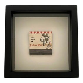 Mid 20th Century Vintage Framed Matchbook From the Eden Roc Resort of Miami
