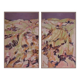 South of Sedona' a Large Abstract Oil by Contemporary American Expressionist George Brinner - 2 Pie