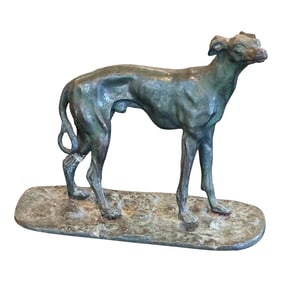Bronze Dog Sculpture