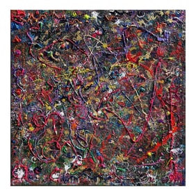 Large Abstract Painting on Canvas by Serg Graff "Mysticism"