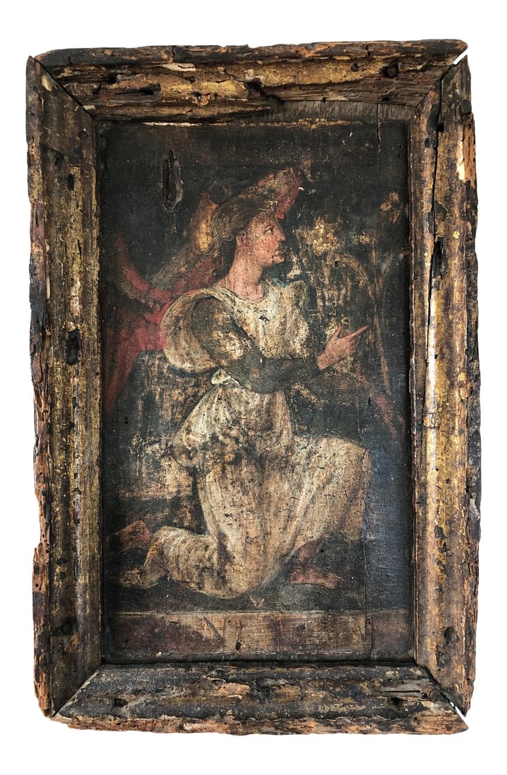 16th-C. European Old Masters Italian Renaissance Painting on Wood Panel (1 of 13)