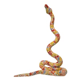 #277, Floral Snake Sculpture by Paige Barnes Dorsey