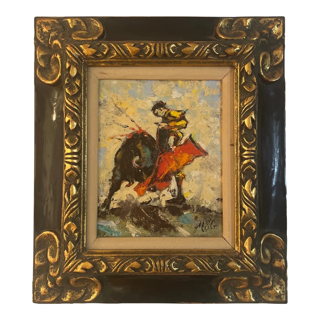 Oil on Canvas on Board Framed Sighed 20th Century Toreador (1 of 10)