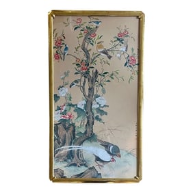 Early 20th Century Framed Chinese Hand Painted Silk Panel
