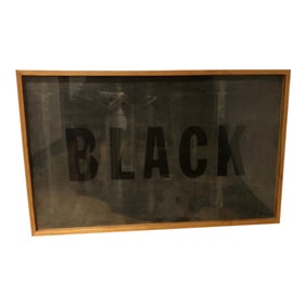 Black, Silkscreen Print by Barbara Hitz, 1997, Framed
