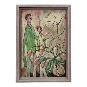 Modernist Interior With Figures and Houseplant by Ted Fields (2014)