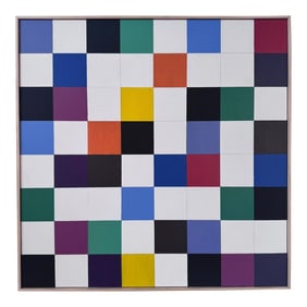 Contemporary Bauhaus Style Painting, Framed