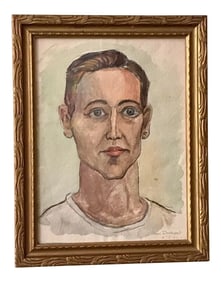 1940s Jane Davenport Watercolor Painting