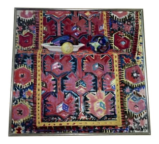 1970s American Modern Still Life Oil Painting by Douglas Denniston, Framed