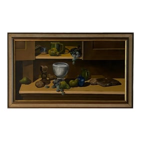Mid Century Still Life, Framed & Signed