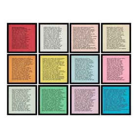 Jenny Holzer, Set of 12 Framed "Inflammatory Essays"