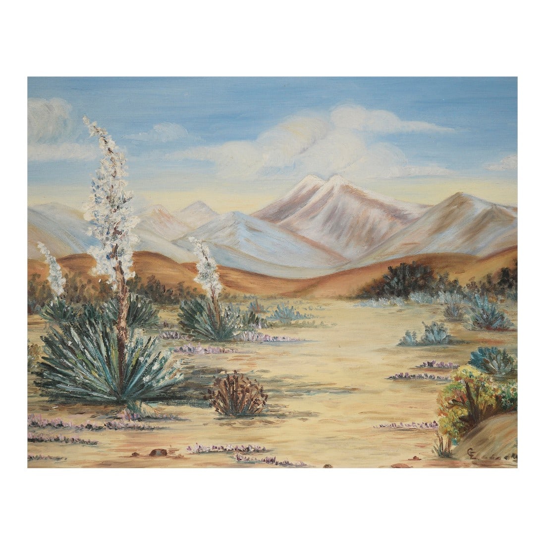 Desert Landscape With Agave and Yucca - Oil on Canvas (1 of 6)