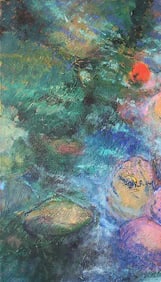 Vintage River Painting on Stretched Canvas