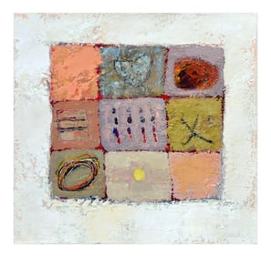 Kathryn Stowell "Patches" Abstract Oil on Canvas 1998