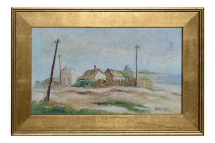 Antolin Old California Landscape Oil on Canvas 1955