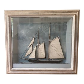 An Early 20thc Boat Diorama