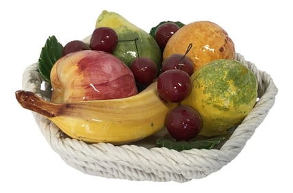 Vintage Mid-Century Italian Ceramic Fruit Basket/Tray