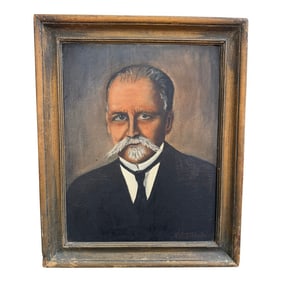 Aili Takkola Portrait Painting Quiosti Callio Finland 1941, Framed