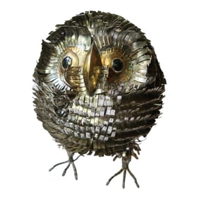 1970s Vintage Owl Sculpture 6.5 Inches Tall