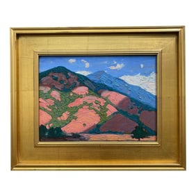 Chicago Artist George T. Chakos: West Coast Series "California Hills" -- 12" X 16" Oil Painting, Fra