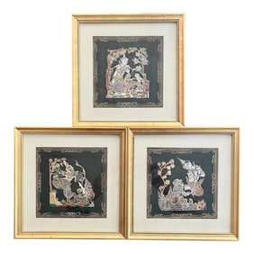 Silk Paintings Thai Mythological Set,3