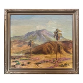 1940s Framed Plein Air Oil Painting
