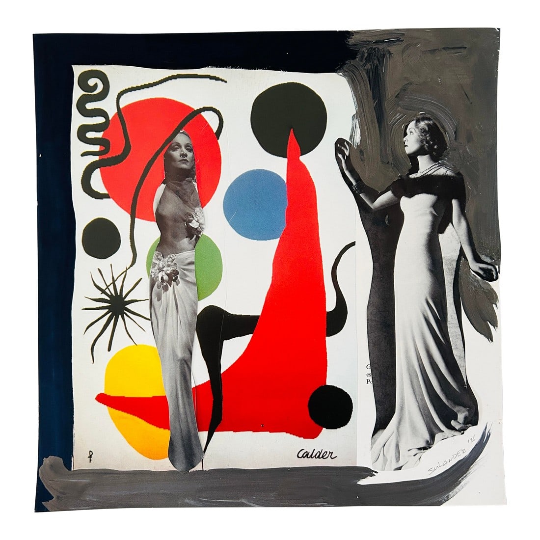 Pieces of Calder, Viii' Exploration in Collage With Intersection of Alexander Calder and Glamou: A reinterpretation of Calder in the light of early glamour photography. Original, by Erik Sulander, signed but unframed. Condition: Imperfections: No Imperfections Condition Notes: Excellent Dimension